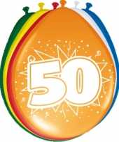 40x stuks ballonnen versiering 50 jaar thema feestartikelen