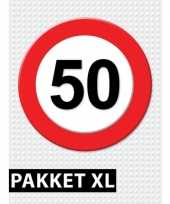 50 jarige verkeerbord versiering pakket xl