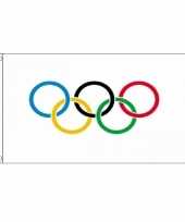 5x versiering vlaggen olympische spelen