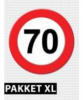 70 jarige verkeerbord versiering pakket xl