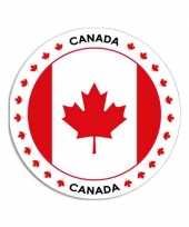 Canada sticker rond 14 8 cm landen versiering