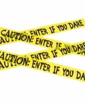 Caution versieringlint geel 6 meter