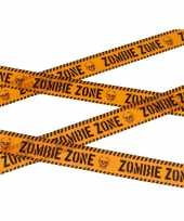 Caution versieringlint oranje 6 meter