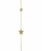 Chique christmas kerstversiering sterren kralen ketting goud 270 cm