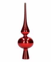 Classic red kerstversiering glazen piek rood 21 cm