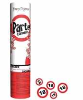 Confetti shooter popper 18 jaar feestartikelen versiering