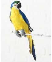 Dierenbeeld blauwe ara papegaai vogel 62 cm hangversiering