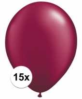 Donkerrode versiering ballonnen 15 stuks