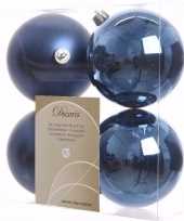 Elegant christmas kerstboom versiering kerstballen blauw 4 x