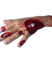 Enge halloween versiering bloederige hand