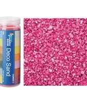 Fijn versiering zand kiezels roze 480 gram