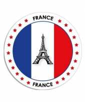Frankrijk sticker rond 14 8 cm landen versiering