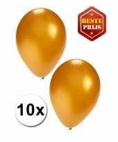 Gouden versiering ballonnen 10 stuks