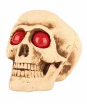 Halloween versiering halloween schedel met lichtgevende ogen