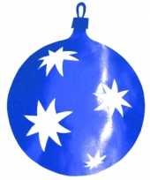 Hangversiering kerstbal blauw 40 cm