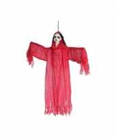 Horror halloween hangversiering pop dames spook rood 91 x 68 cm
