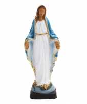 Kerst maria beeld wit blauw goud 20 cm versiering