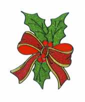 Kerst raamstickers raamversiering hulstblad plaatjes 18 cm