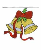 Kerst raamstickers raamversiering kerstklokken plaatjes 18 cm