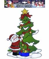 Kerst raamstickers raamversiering kerstman plaatjes 30 cm 10062308
