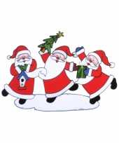 Kerst raamstickers raamversiering kerstman plaatjes 40 x 27 cm