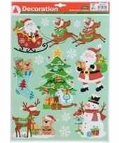 Kerst raamstickers raamversiering type 4 29 x 41 cm