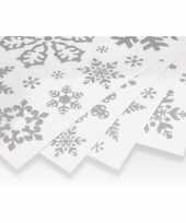 Kerst versiering raamstickers zilveren sneeuwvlokken