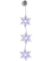 Kerst versiering sneeuwvlok slinger type 3 met led verlichting