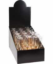 Kerstboom versiering mat gouden piek 21 cm glas