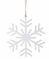 Kerstboom versiering witte sneeuwvlok hanger 30 cm