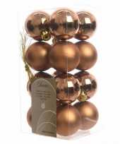 Kerstboomversiering bronzen ballen 4 cm
