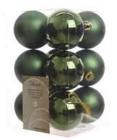 Kerstboomversiering groene ballen 6 cm