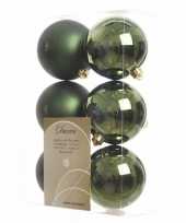 Kerstboomversiering groene ballen 8 cm
