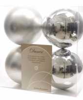 Kerstboomversiering zilveren ballen 10 cm