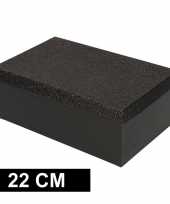 Kerstversiering kadodoosje cadeaudoosje zwart glitter 22 cm