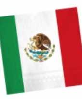 Landen thema versiering mexico servetten 33 cm