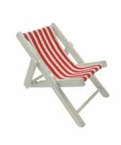 Maritieme versiering strandstoel rood