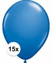 Metallic blauwe versiering ballonnen 15 stuks