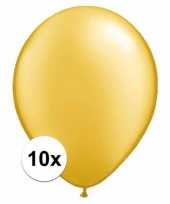 Metallic gouden versiering ballonnen 10 stuks