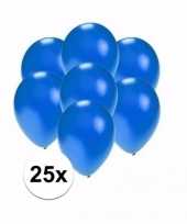 Mini metallic blauwe versiering ballonnen 25 stuks