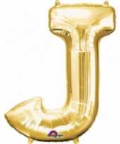 Naam versiering gouden letter ballon j