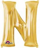 Naam versiering gouden letter ballon n