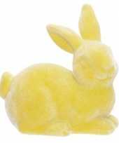 Paashaas konijn versiering figuur beeld geel 6 cm