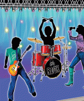 Rockband muurversiering