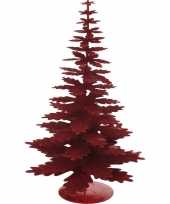 Rood glitter kerstboompje versiering 35 cm