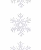 Sneeuwversiering hangversiering slingers met sneeuwvlokken 180 x 20 cm