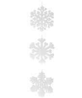 Sneeuwvlok hangversiering wit 30 cm 1x