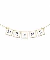 Trouwauto versiering slinger mr mr