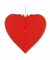 Valentijnsdag versiering hart rood 40 x 44 cm