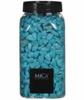 Versiering hobby steentjes turquoise blauw 650 ml